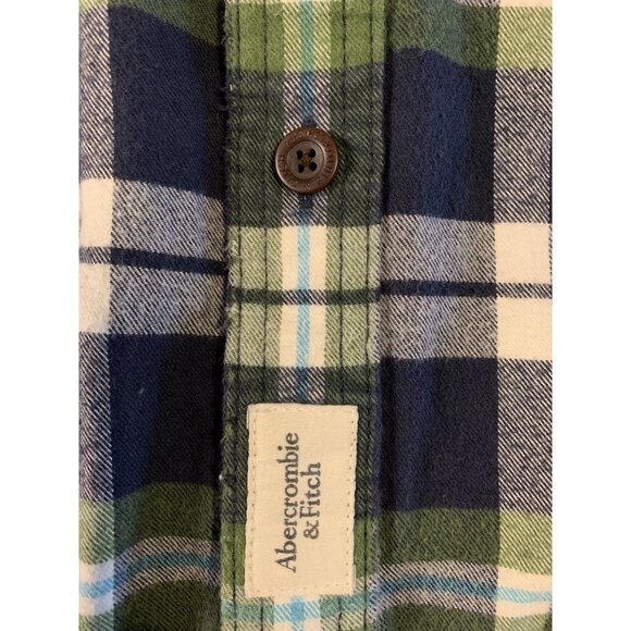 Abercrombie & Fitch Muscle Plaid Long Sleeve Soft Flannel Button Up Shirt XL Y2K - Picture 4 of 8